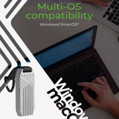 ICY BOX TYPE-C USB4 GEN3x2 M.2 NVMe SSD ENCLOSURE M-KEY SILVER