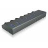 ICY BOX 7-PORT USB3.2 ALUMINIUM HUB WITH INDIVIDUAL ON/OFF SWITCHES, POWER SUPPLY AND CABLE 1M