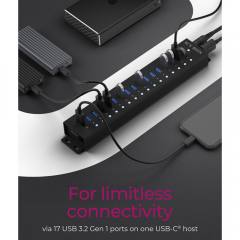 ICY BOX 17-PORT USB 3.2 HUB BLACK