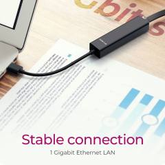 ICY BOX 4 PORT TYPE-C/USB 3.2 HUB AND LAN ADAPTER