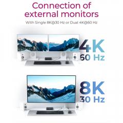 ICY BOX 4-PORT THUNDERBOLT 4 TYPE-C 3.2 HUB 8K VIDEO OUTPUT