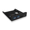 ICY BOX FRONT PANEL 4-PORT USB3.2 HUB AND CARD READER BLACK