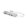 ICY BOX TYPE-C 3-PORT USB 3.2 HUB AND MULTI CARD READER SILVER