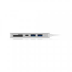 ICY BOX TYPE-C 3-PORT USB 3.2 HUB AND MULTI CARD READER SILVER