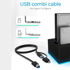 ICY BOX RGB USB 3.2 DOCKING AND CLONE STATION FOR 2x2.5'/3.5' HDD/SSD BLACK