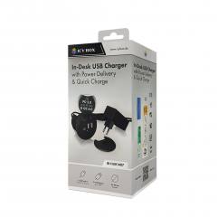 ICY BOX DESK USB CHARGER PD 27W & QC3.0