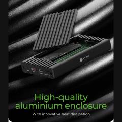 ICY BOX DUAL NVMe SSD ENCLOSURE WITH CLONE FUNCTION AND USB TO TYPE-C CABLE BLACK
