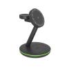 ICY BOX 3 IN 1 WIRELESS CHARGING STAND FOR SMARTPHONES, SMARTWATCH & EARPHONES ANTHRACITE