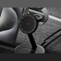 ICY BOX 3 IN 1 WIRELESS CHARGING STAND FOR SMARTPHONES, SMARTWATCH & EARPHONES ANTHRACITE