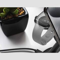 ICY BOX 3 IN 1 WIRELESS CHARGING STAND FOR SMARTPHONES, SMARTWATCH & EARPHONES ANTHRACITE