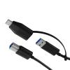 ICY BOX USB 3.2 PLUG-B TO USB & TYPE-C 1M BLACK