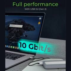 ICY BOX TYPE-C 3.2 EXTERNAL CASE FOR 2.5' SATA III HDD/SSD WITH SILICON SLEEVE GREY