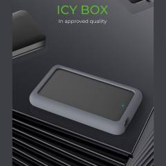 ICY BOX TYPE-C 3.2 EXTERNAL CASE FOR 2.5' SATA III HDD/SSD WITH SILICON SLEEVE GREY