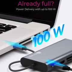 ICY BOX 10 IN 1 TYPE-C DOCK (HUB + HDMI + VGA + CARD READER + 3.5MM) PD100W