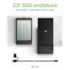 ICY BOX EXTERNAL USB 3.2 2.5' SATA ENCLOSURE WITH COMBI-CABLE BLACK