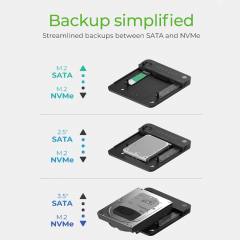 ICY BOX M.2 NVME & SATA 2.5”/3.5” SSD/HDD CLONE & DOCKING STATION