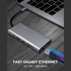 ICY BOX 12 IN 1 TYPE-C DOCK (HUB + HDMI + DP + CARD READER + LAN) PD100W