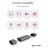 ICY BOX OTG 2-PORT CARD READER ANTHRACITE