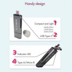 ICY BOX OTG 2-PORT CARD READER ANTHRACITE