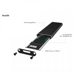 ICY BOX TYPE-C 3.1 GEN2 ENCLOSURE FOR M.2 SSD BLACK