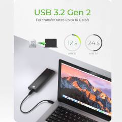 ICY BOX EXTERNAL TYPE-C 3.2 GEN2 ENCLOSURE FOR M.2 NVMe SSD WITH WRITE PROTECTION BLACK