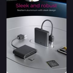 ICY BOX 3-PORT MULTICARD USB 3.2 CARD READER BLACK