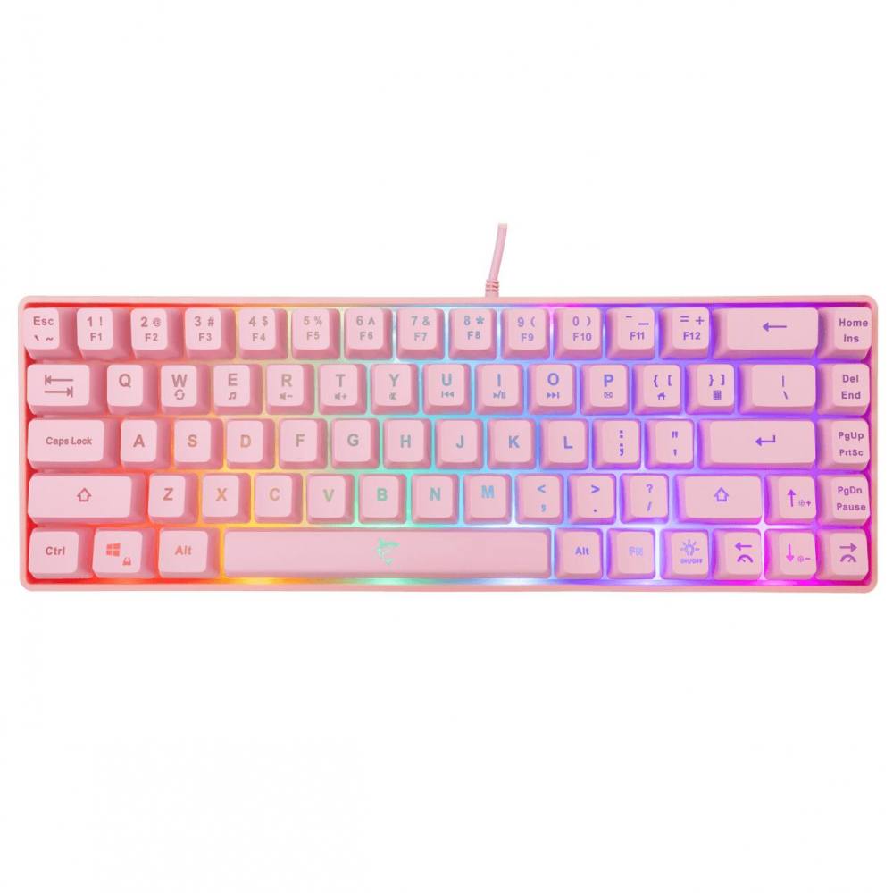 WHITE SHARK RGB GAMING MEMBRANE KEYBOARD RONIN PINK