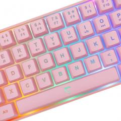 WHITE SHARK RGB GAMING MEMBRANE KEYBOARD RONIN PINK