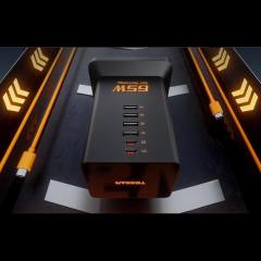 TESSAN 8 IN 1 GaN POWER STRIP 2xSCHUKO 4xUSB 2xTYPE-C 65W WITH CABLE 2M BLACK