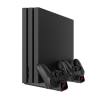WHITE SHARK PS4 COOLING PAD & 2 CHARGING DOCK PS4-19076 BLACK