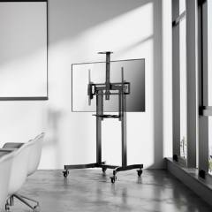 GEMBIRD MOTORIZED HEIGHT ADJUSTABLE TV FLOOR STAND WITH CASTER WHEELS AND REMOTE CONTROL 55'-100'