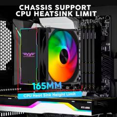 ARMAGGEDDON GAMING PC CASE WITH 4 ARGB FANS TRITRON PRO 100 BLACK