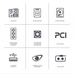 ARMAGGEDDON GAMING PC CASE DUAL CHAMBER WITH 3 ARGB FANS TRITRON 3 BLACK