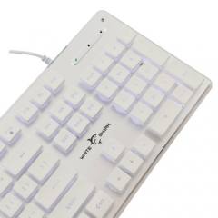 WHITE SHARK LED KEYBOARD GK-003241 TACHI US LAYOUT WHITE