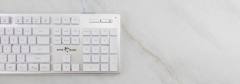WHITE SHARK LED KEYBOARD GK-003241 TACHI US LAYOUT WHITE