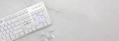WHITE SHARK LED KEYBOARD GK-003241 TACHI US LAYOUT WHITE