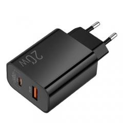 LAMTECH CHARGER USB QC3.0/TYPE-C 20W BLACK