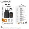LAMTECH CHARGER USB QC3.0/TYPE-C 20W BLACK