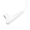 LAMTECH TYPE-C TO TYPE-C 60W ANGLED DATA & CHARGE CABLE 1M WHITE