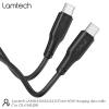 LAMTECH CHARGE AND DATA CABLE TYPE-C TO TYPE-C 60W 1M BLACK