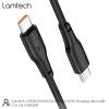 LAMTECH CHARGE AND DATA CABLE TYPE-C TO TYPE-C 60W 1M BLACK