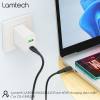 LAMTECH CHARGE AND DATA CABLE TYPE-C TO TYPE-C 60W 1M BLACK