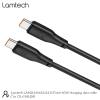 LAMTECH CHARGE AND DATA CABLE TYPE-C TO TYPE-C 60W 2M BLACK