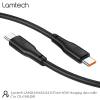 LAMTECH CHARGE AND DATA CABLE TYPE-C TO TYPE-C 60W 2M BLACK