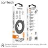 LAMTECH CHARGE AND DATA CABLE TYPE-C TO TYPE-C 60W 2M BLACK