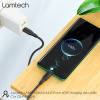 LAMTECH CHARGE AND DATA CABLE TYPE-C TO TYPE-C 60W 2M BLACK