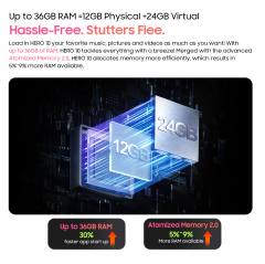 BLACKVIEW HERO 10 (12GB+256GB) NFC FLIP SMARTPHONE ANDROID 14 BLACK