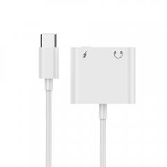 CABLEXPERT USB TYPE-C PLUG TO STEREO 3.5MM AUDIO ADAPTER WITH EXTRA SOCKET WHITE