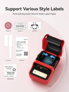 NIIMBOT THERMAL LABEL PRINTER B21S 2-INCH RED
