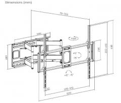 GEMBIRD FULL MOTION TV WALL MOUNT 60'-120'
